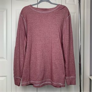 STRUCTURE MAROON Slim Fit Long Sleeve Tee